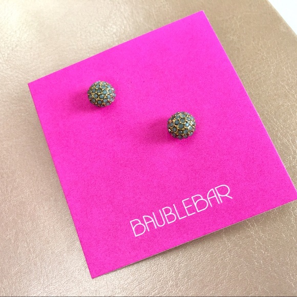 NWOT Baublebar Round Ball Shaped Stud Earrings - Picture 3 of 6